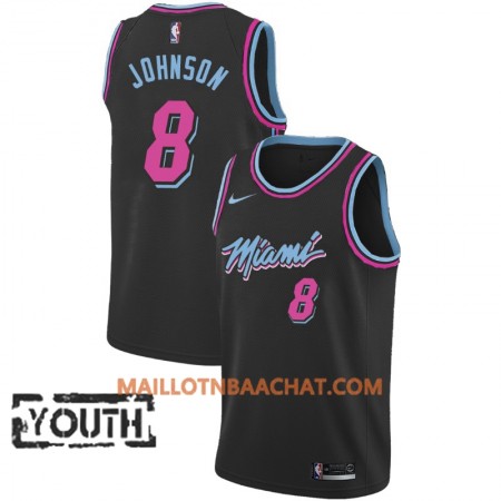 Maillot NBA Miami Heat Tyler Johnson 8 2018-19 Nike City Edition Noir Swingman - Enfant Maillot NBA Miami Heat Tyler Johnson 8 2018-19 Nike City Edition Noir Swingman - Enfant